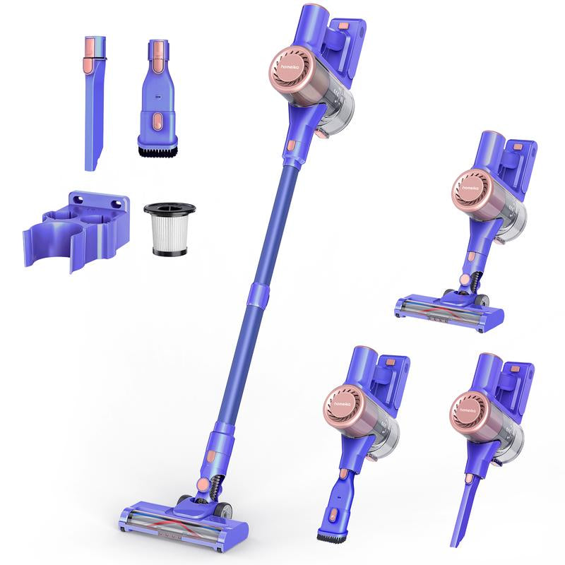 Homeika Newly Upgraded Trucozie T350 Cordless Vacuum Features an 8-In-1 Lightweight Design with up to 45 Minutes of Runtime and 33Kpa of Powerful Suction. This Rechargeable Cordless Vacuum Is Ideal for Carpets, Tiles, Pet Hair, and Hardwood Floors.
