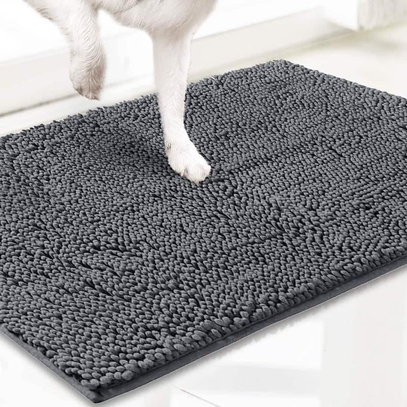 Muddy Mat® Shown on TV – Super Absorbent Microfiber Dog Door Mat for Muddy Paws, Non-Slip Washable Pet Rug, Quick Dry Chenille Entryway Carpet, Machine Washable Indoor Outdoor Mat