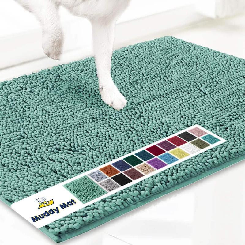 Muddy Mat® Shown on TV – Super Absorbent Microfiber Dog Door Mat for Muddy Paws, Non-Slip Washable Pet Rug, Quick Dry Chenille Entryway Carpet, Machine Washable Indoor Outdoor Mat