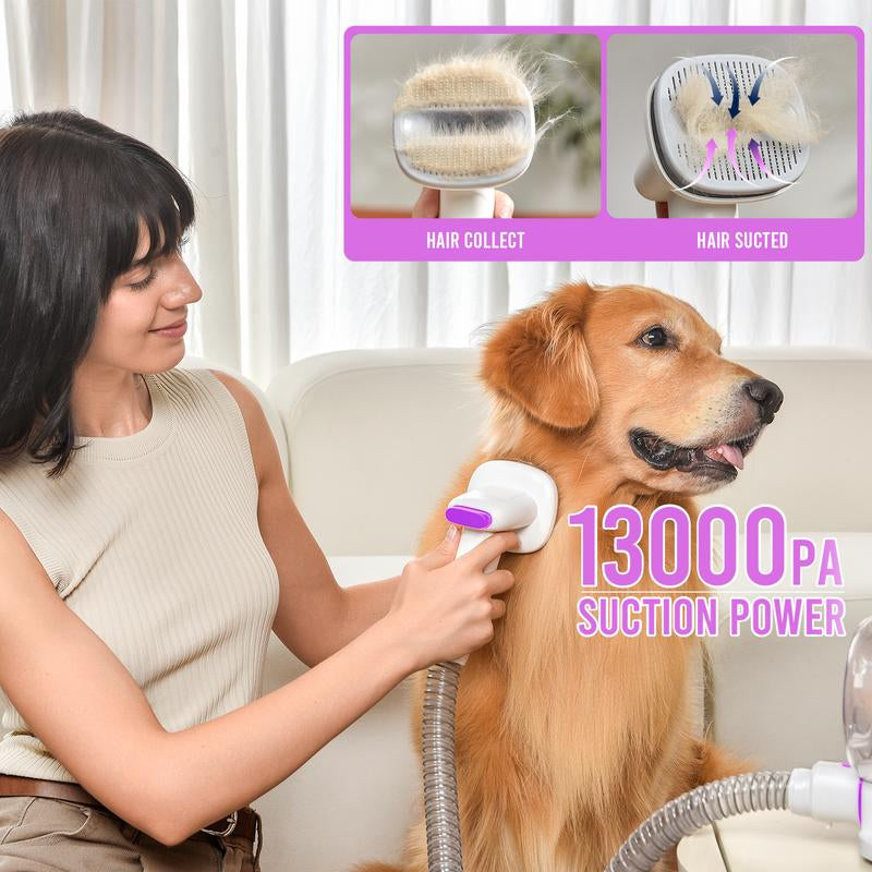 【Geoorood】Dog Grooming Vacuum Kit, Pet Grooming Vacuum with Clipper Nail Grinder, 2.5L Dust Cup Dog Deshedding Vacuum Brush with 4-6 Pet Grooming Tools for Shedding Pet Hair, Professional Pet Grooming Vacuum Kit, Cute Kitten #Fallfreshness