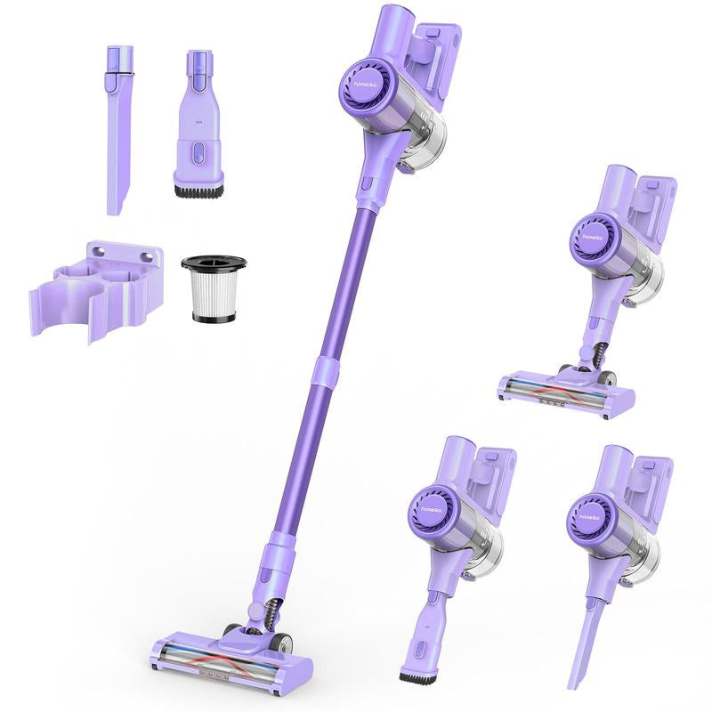 Homeika Newly Upgraded Trucozie T350 Cordless Vacuum Features an 8-In-1 Lightweight Design with up to 45 Minutes of Runtime and 33Kpa of Powerful Suction. This Rechargeable Cordless Vacuum Is Ideal for Carpets, Tiles, Pet Hair, and Hardwood Floors.