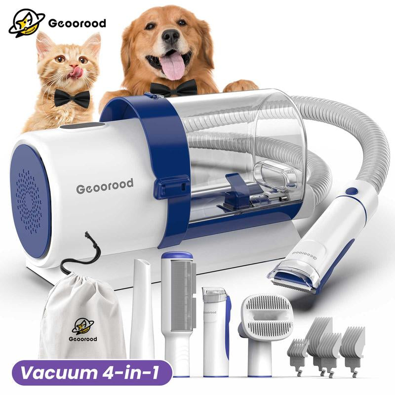【Geoorood】Dog Grooming Vacuum Kit, Pet Grooming Vacuum with Clipper Nail Grinder, 2.5L Dust Cup Dog Deshedding Vacuum Brush with 4-6 Pet Grooming Tools for Shedding Pet Hair, Professional Pet Grooming Vacuum Kit, Cute Kitten #Fallfreshness